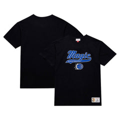 Orlando Magic Hardwood Classics Felt Applique Slub T-Shirt Black - Mitchell & Ness