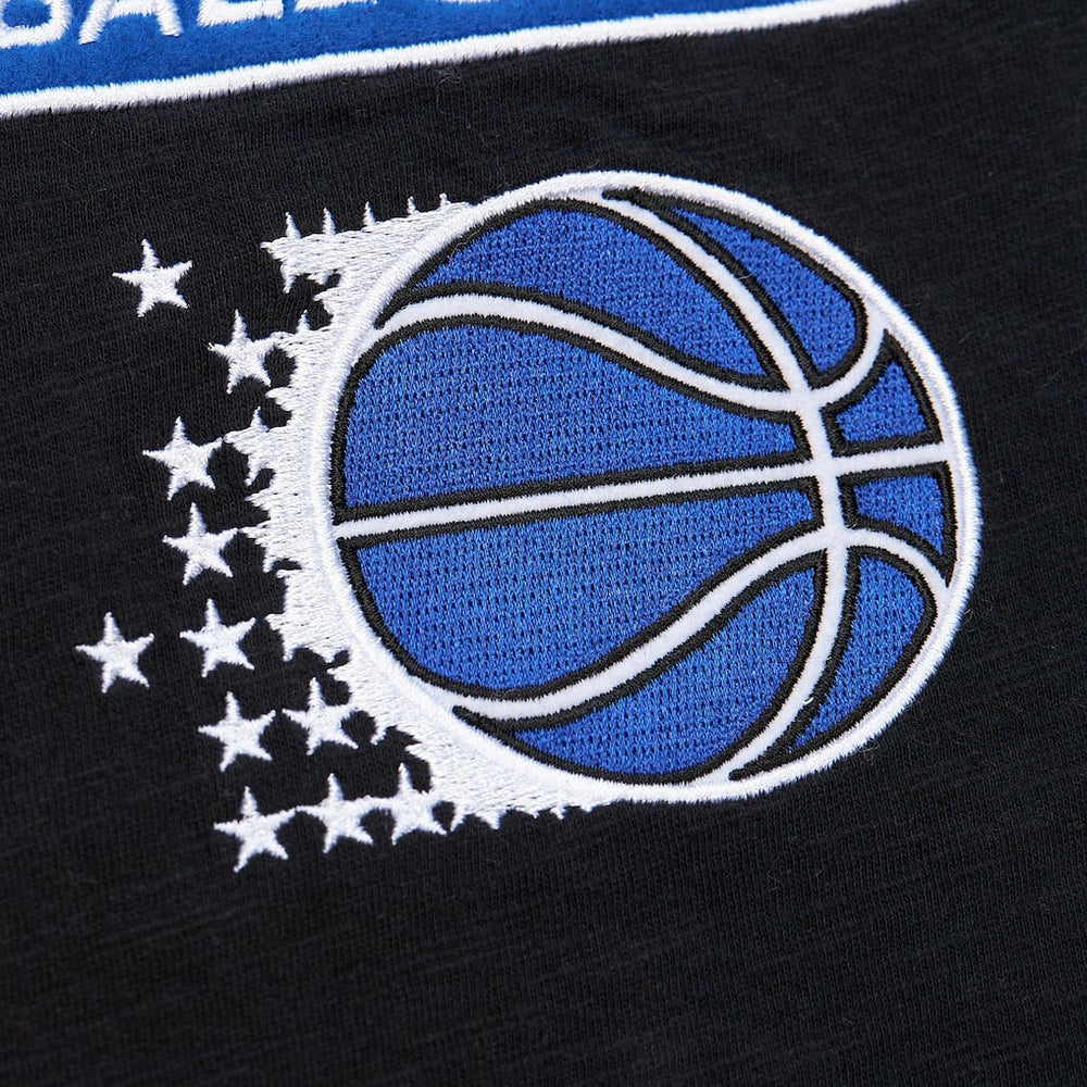 Orlando Magic Hardwood Classics Felt Applique Slub T-Shirt Black - Mitchell & Ness