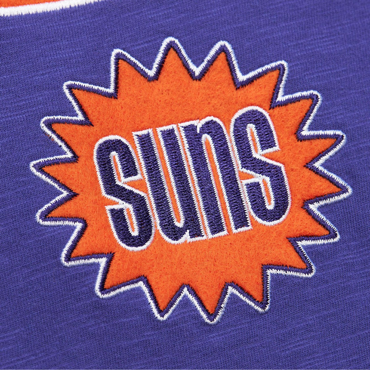 Phoenix Suns Hardwood Classics Felt Applique Slub T-Shirt Purple - Mitchell & Ness outlet