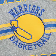 Golden State Warriors Hardwood Classics All Over 4.0 Pullover Sweatshirt Heather Gray - Mitchell & Ness