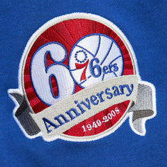 Philadelphia 76ers Hardwood Classics All Over 4.0 Pullover Sweatshirt Heather Gray - Mitchell & Ness