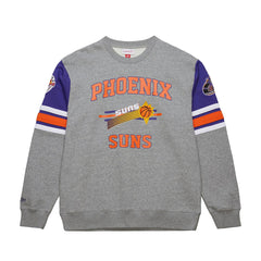 Phoenix Suns Hardwood Classics All Over 4.0 Pullover Sweatshirt Heather Gray - Mitchell & Ness