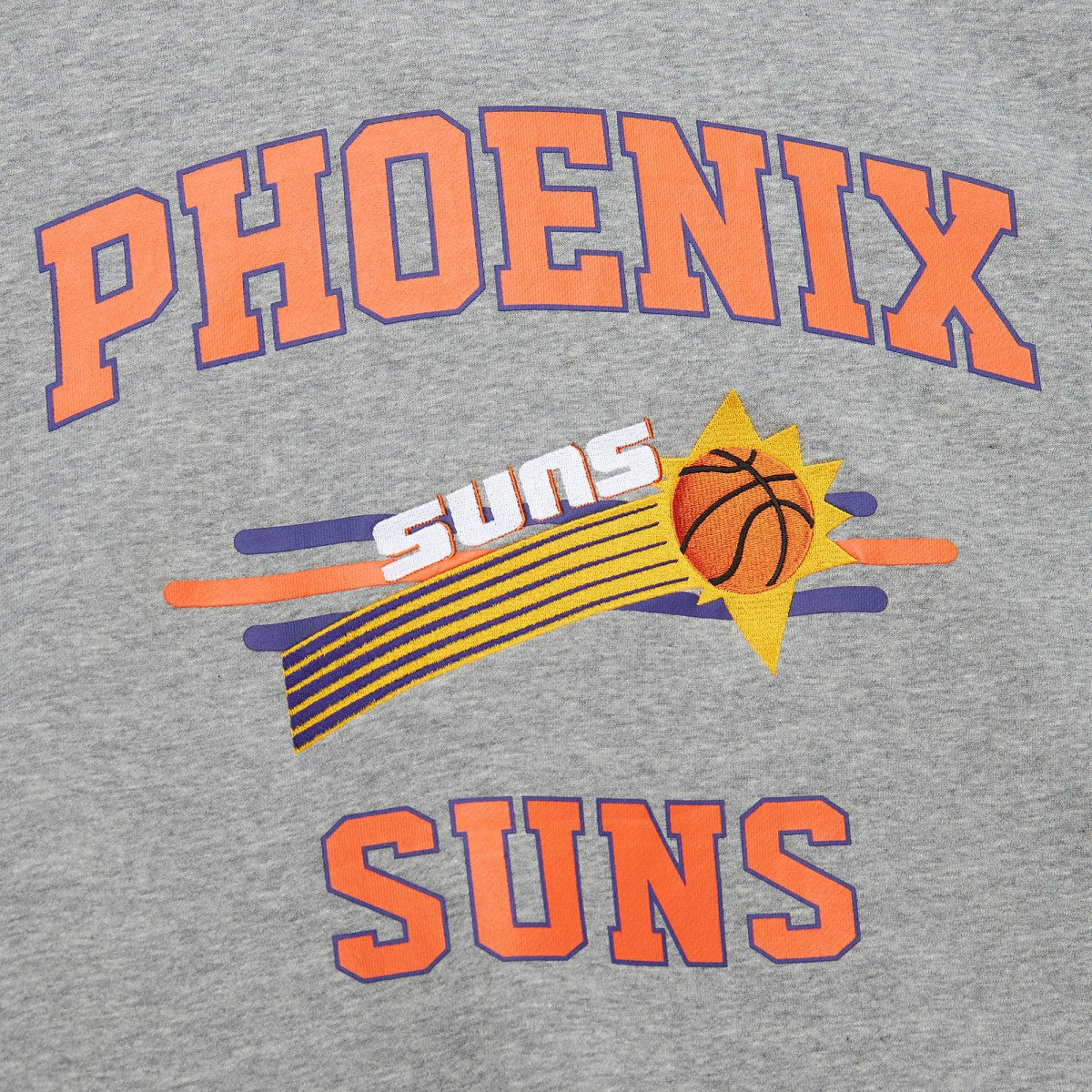 Phoenix Suns Hardwood Classics All Over 4.0 Pullover Sweatshirt Heather Gray - Mitchell & Ness