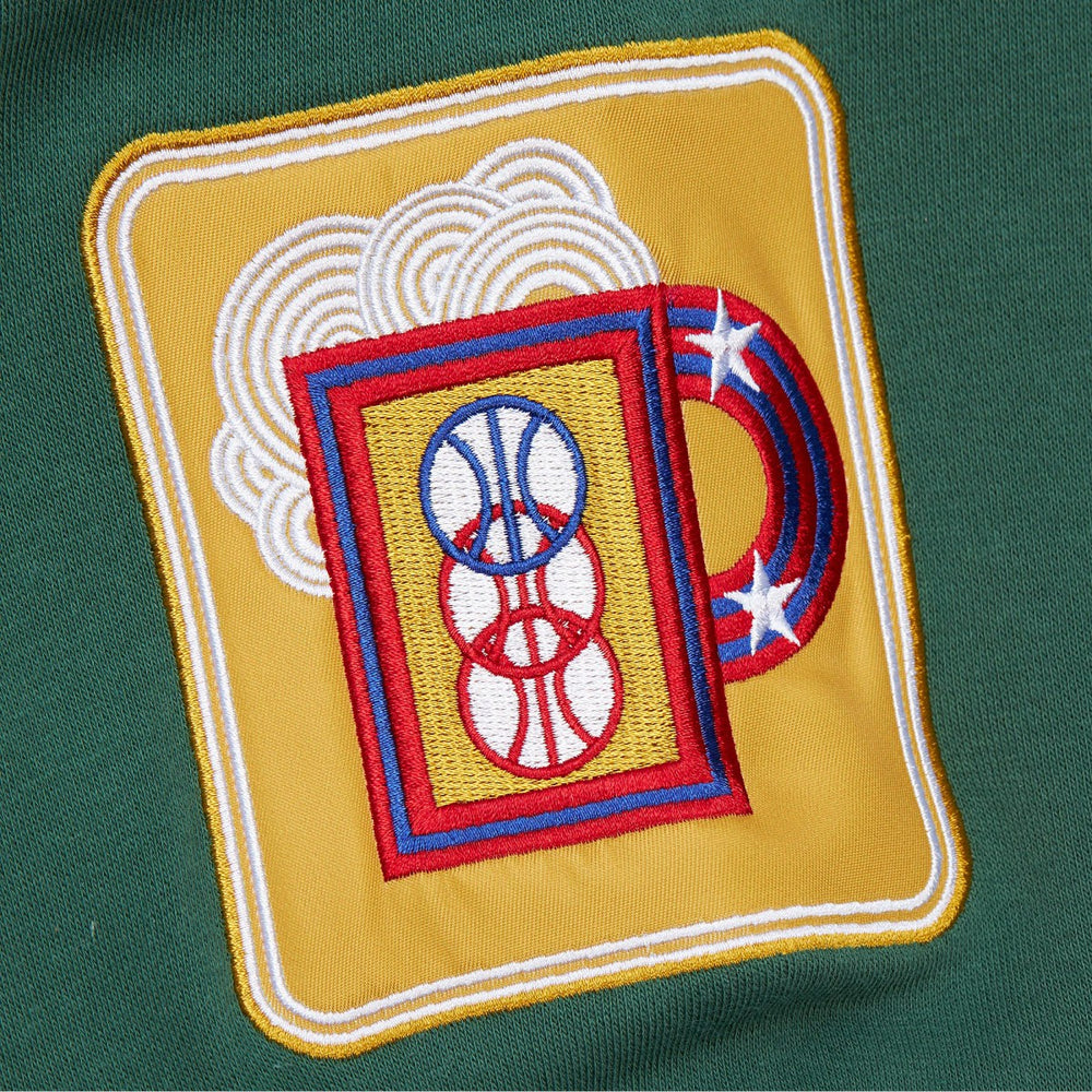Milwaukee Bucks Hardwood Classics All Over 4.0 Pullover Sweatshirt Heather Gray - Mitchell & Ness