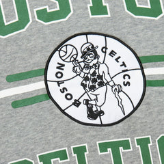 Boston Celtics Hardwood Classics All Over 4.0 Pullover Sweatshirt Heather Gray - Mitchell & Ness