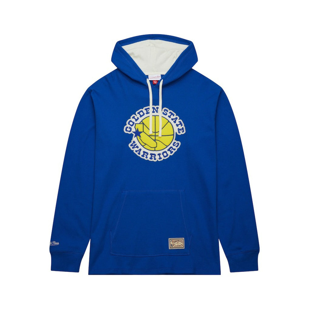 Golden State Warriors Hardwood Classics Lightweight Thermal Pullover Hoodie Royal - Mitchell & Ness outlet