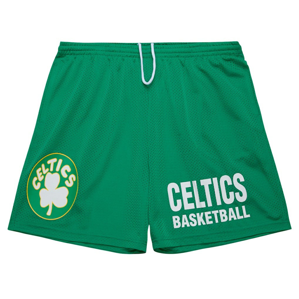 Boston Celtics Hardwood Classics Gameday Mesh Shorts Kelly Green - Mitchell & Ness