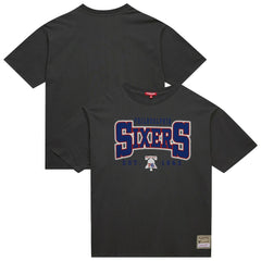 Philadelphia 76ers Women's Hardwood Classics Oversized Boyfriend T-Shirt Charcoal - Mitchell & Ness outlet