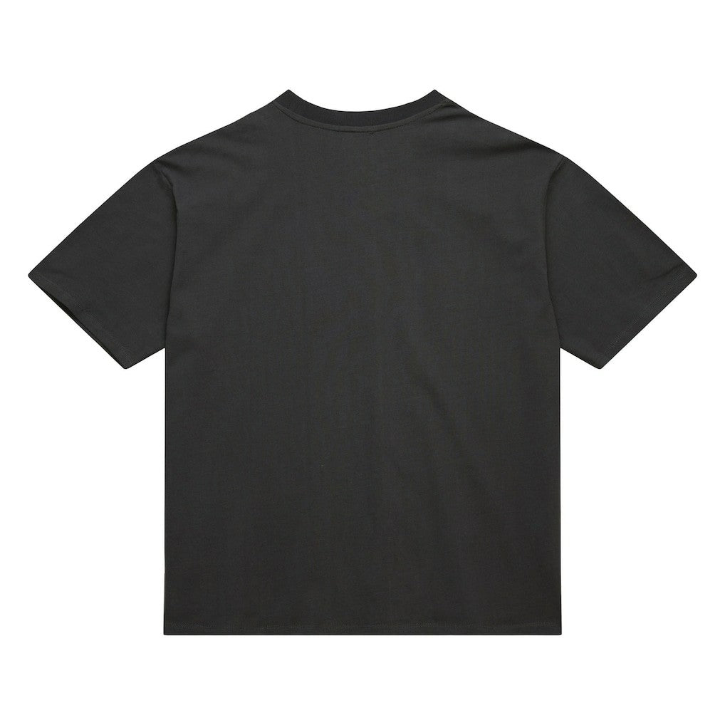 Chicago Bulls Women's Hardwood Classics Oversized Boyfriend T-Shirt Charcoal - Mitchell & Ness