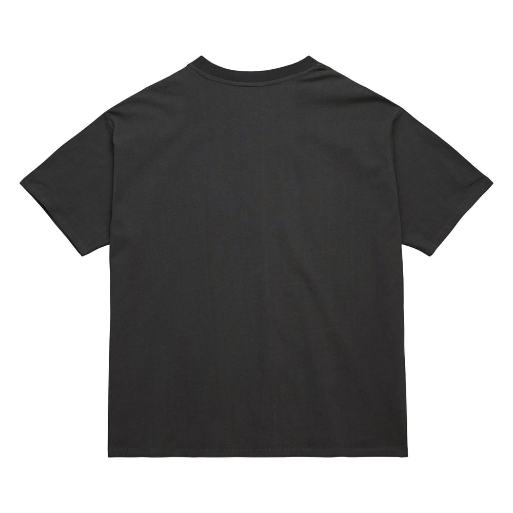 Los Angeles Lakers Women's Hardwood Classics Oversized Boyfriend T-Shirt Charcoal - Mitchell & Ness