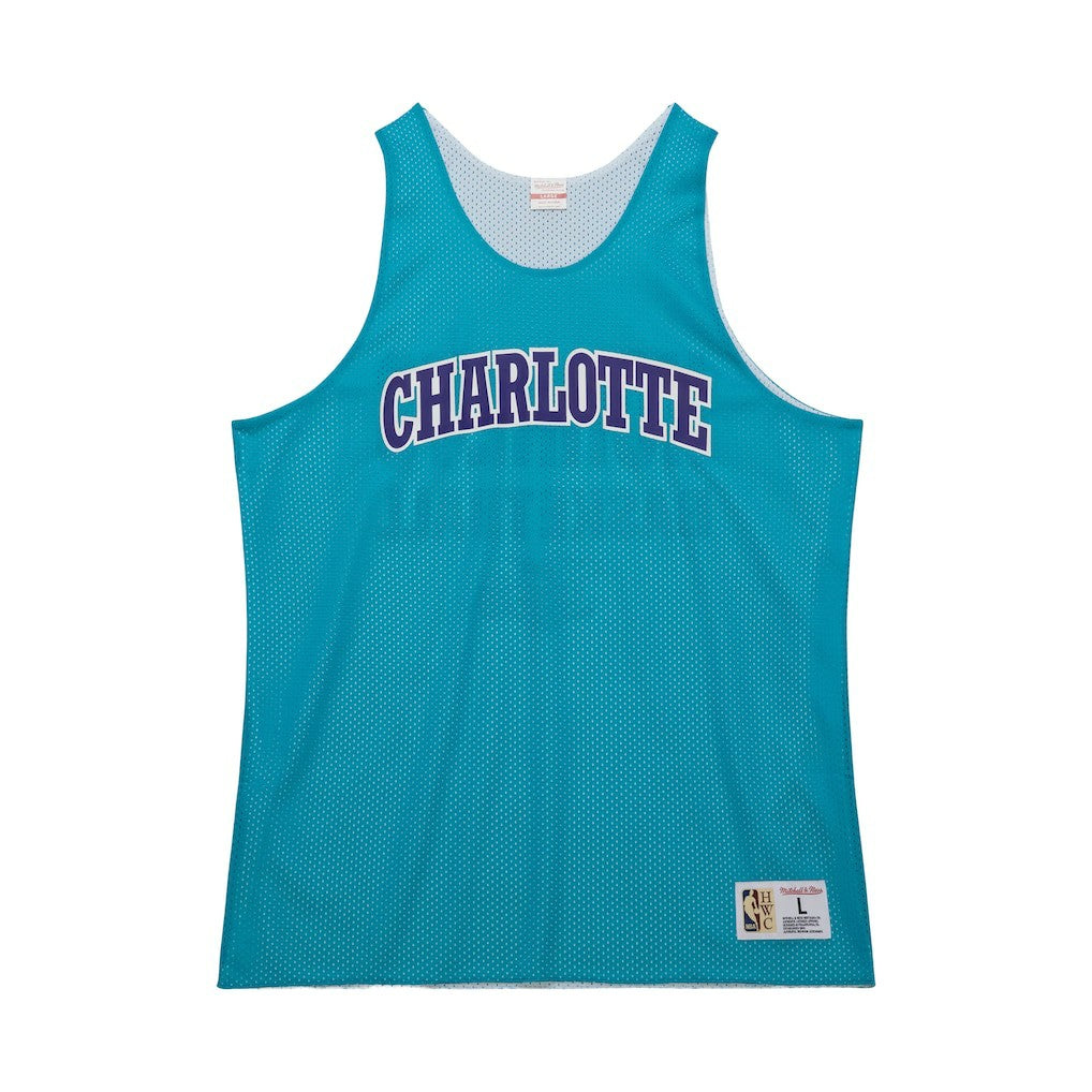 Charlotte Hornets Hardwood Classics Reversible Mesh Practice Jersey Teal/White - Mitchell & Ness