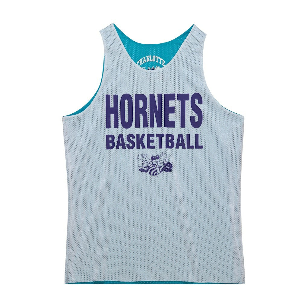 Charlotte Hornets Hardwood Classics Reversible Mesh Practice Jersey Teal/White - Mitchell & Ness