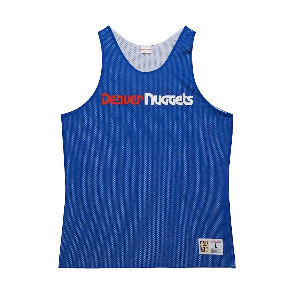 Denver Nuggets Hardwood Classics Reversible Mesh Practice Jersey Royal/White - Mitchell & Ness