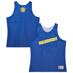 Golden State Warriors Hardwood Classics Reversible Mesh Practice Jersey Royal/White - Mitchell & Ness