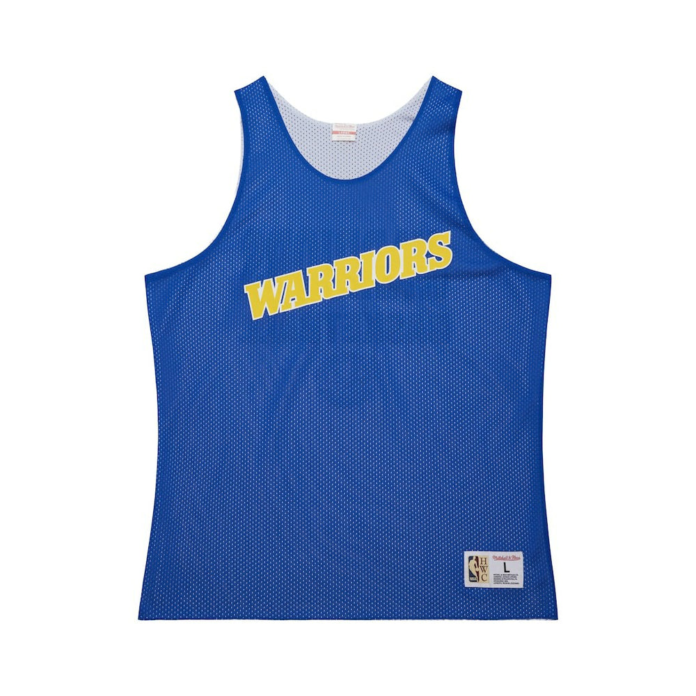 Golden State Warriors Hardwood Classics Reversible Mesh Practice Jersey Royal/White - Mitchell & Ness