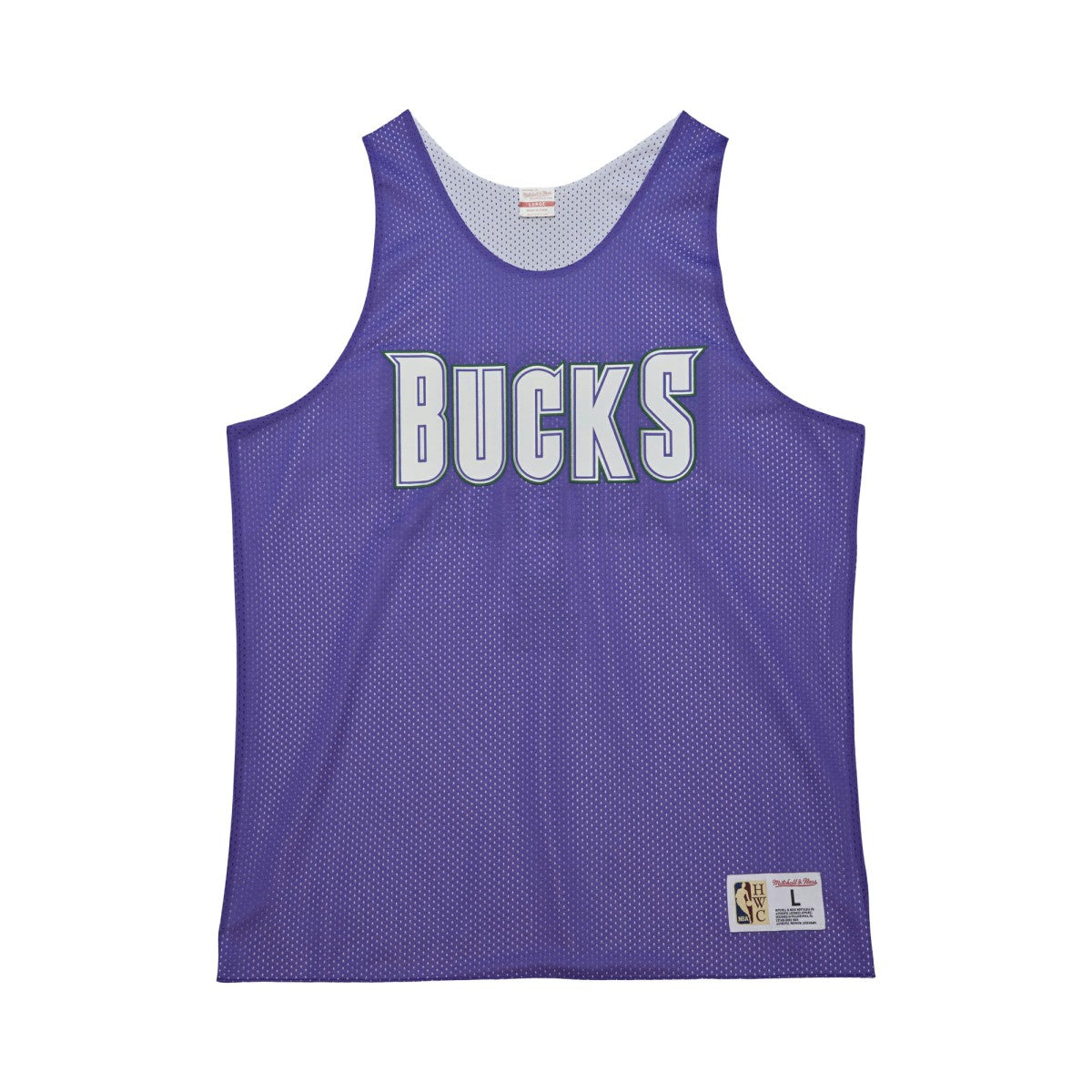 Milwaukee Bucks Hardwood Classics Reversible Mesh Practice Jersey Purple/White - Mitchell & Ness