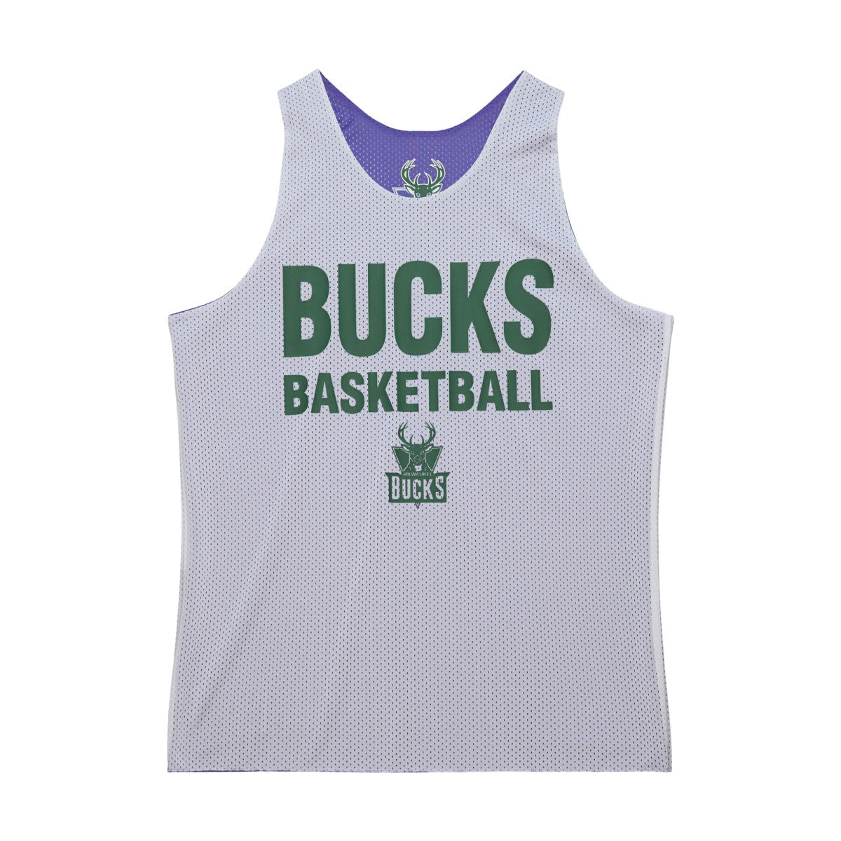 Milwaukee Bucks Hardwood Classics Reversible Mesh Practice Jersey Purple/White - Mitchell & Ness