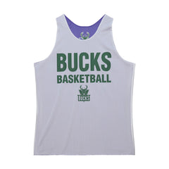 Milwaukee Bucks Hardwood Classics Reversible Mesh Practice Jersey Purple/White - Mitchell & Ness