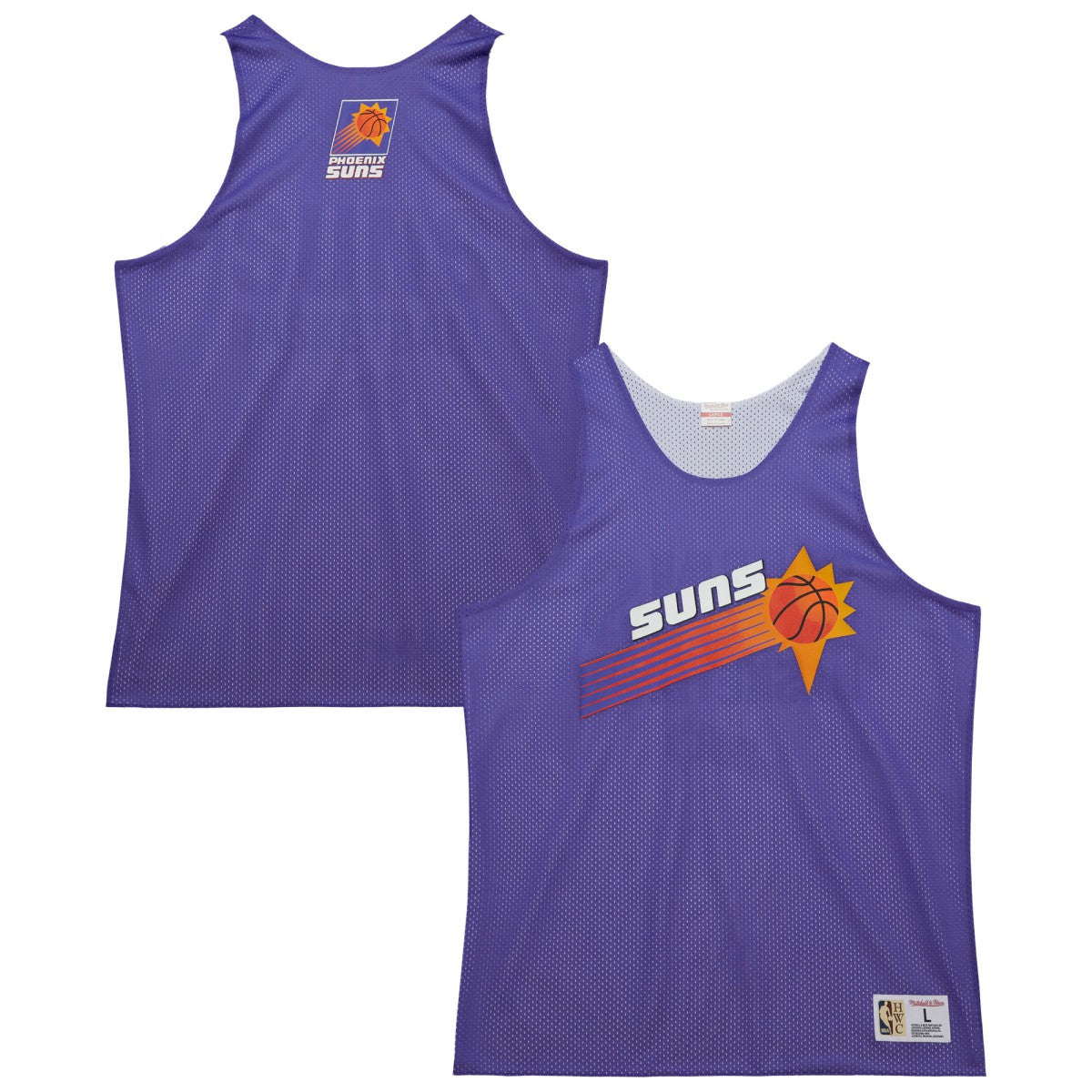 Phoenix Suns Hardwood Classics Reversible Mesh Practice Jersey Purple/White - Mitchell & Ness