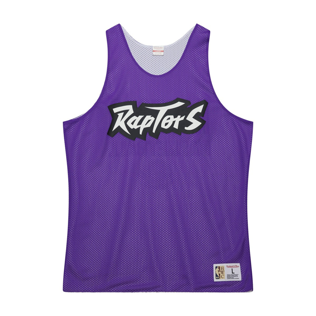 Toronto Raptors Hardwood Classics Reversible Mesh Practice Jersey Purple/White - Mitchell & Ness