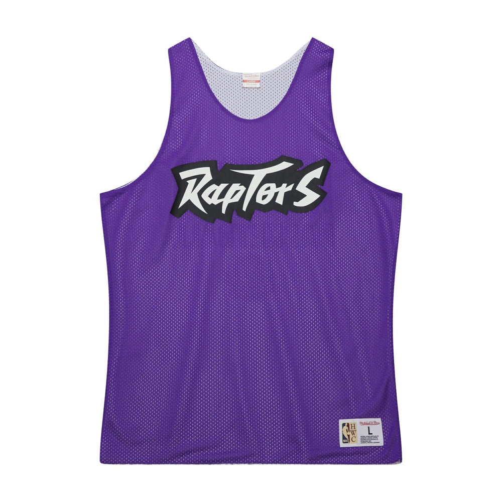 Toronto Raptors Hardwood Classics Reversible Mesh Practice Jersey Purple/White - Mitchell & Ness