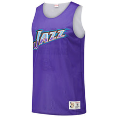 Utah Jazz Hardwood Classics Reversible Mesh Practice Jersey Purple - Mitchell & Ness
