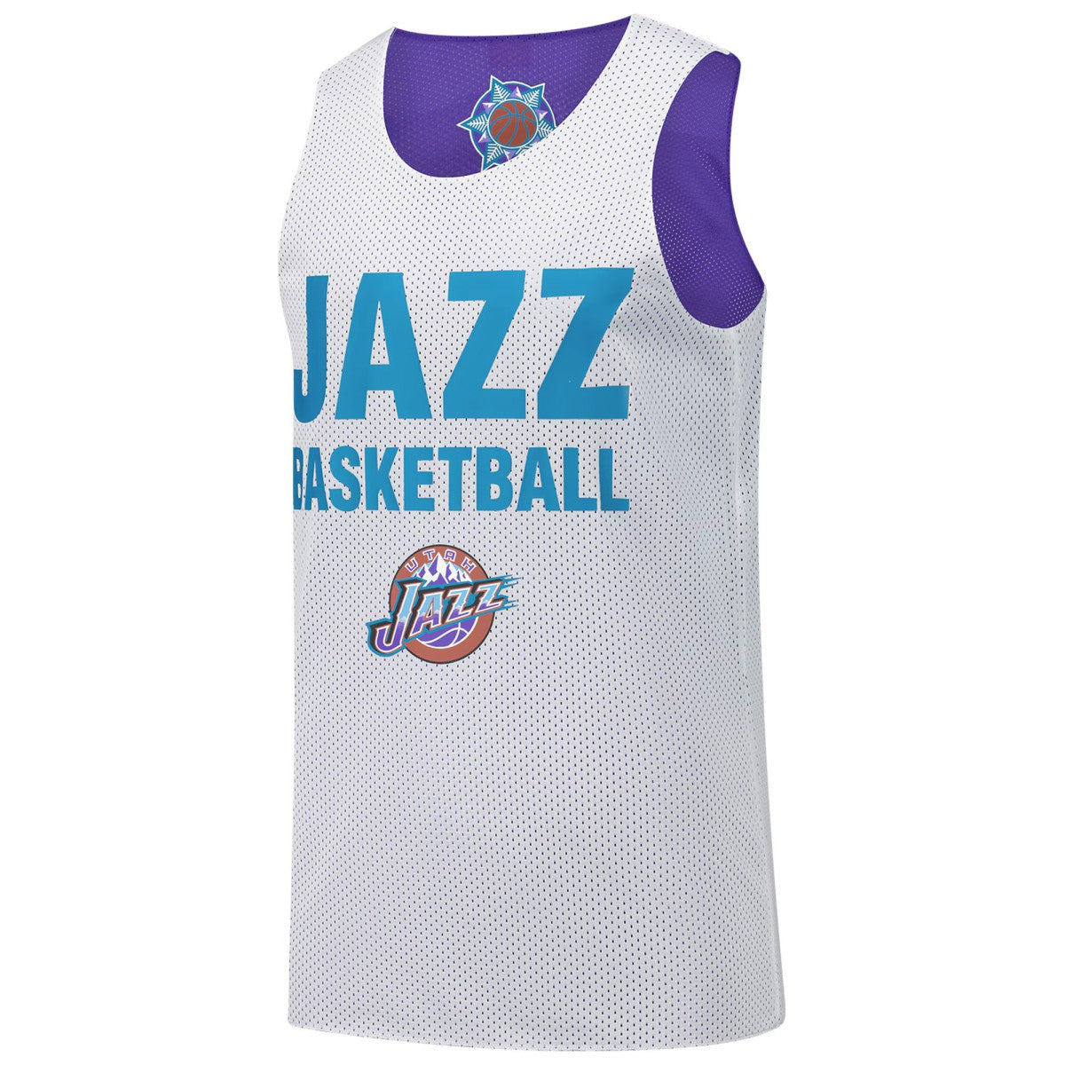 Utah Jazz Hardwood Classics Reversible Mesh Practice Jersey Purple - Mitchell & Ness