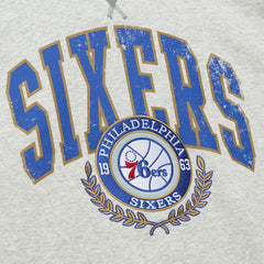 Philadelphia 76ers Vintage Logo Pullover Sweatshirt Heather Gray - Mitchell & Ness outlet