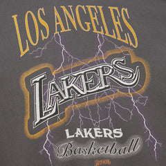 Los Angeles Lakers Women's Hardwood Classics Lightweight Pullover Sweatshirt Charcoal - Mitchell & Ness