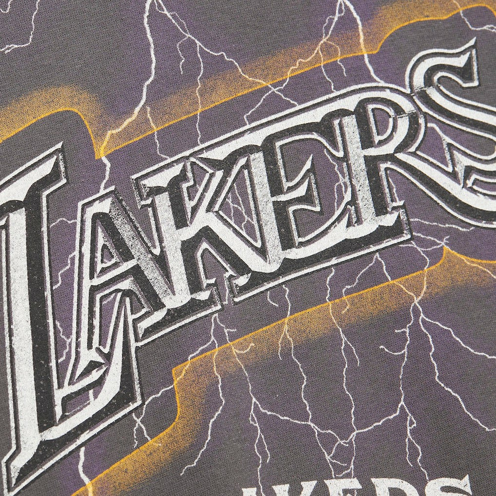 Los Angeles Lakers Women's Hardwood Classics Lightweight Pullover Sweatshirt Charcoal - Mitchell & Ness