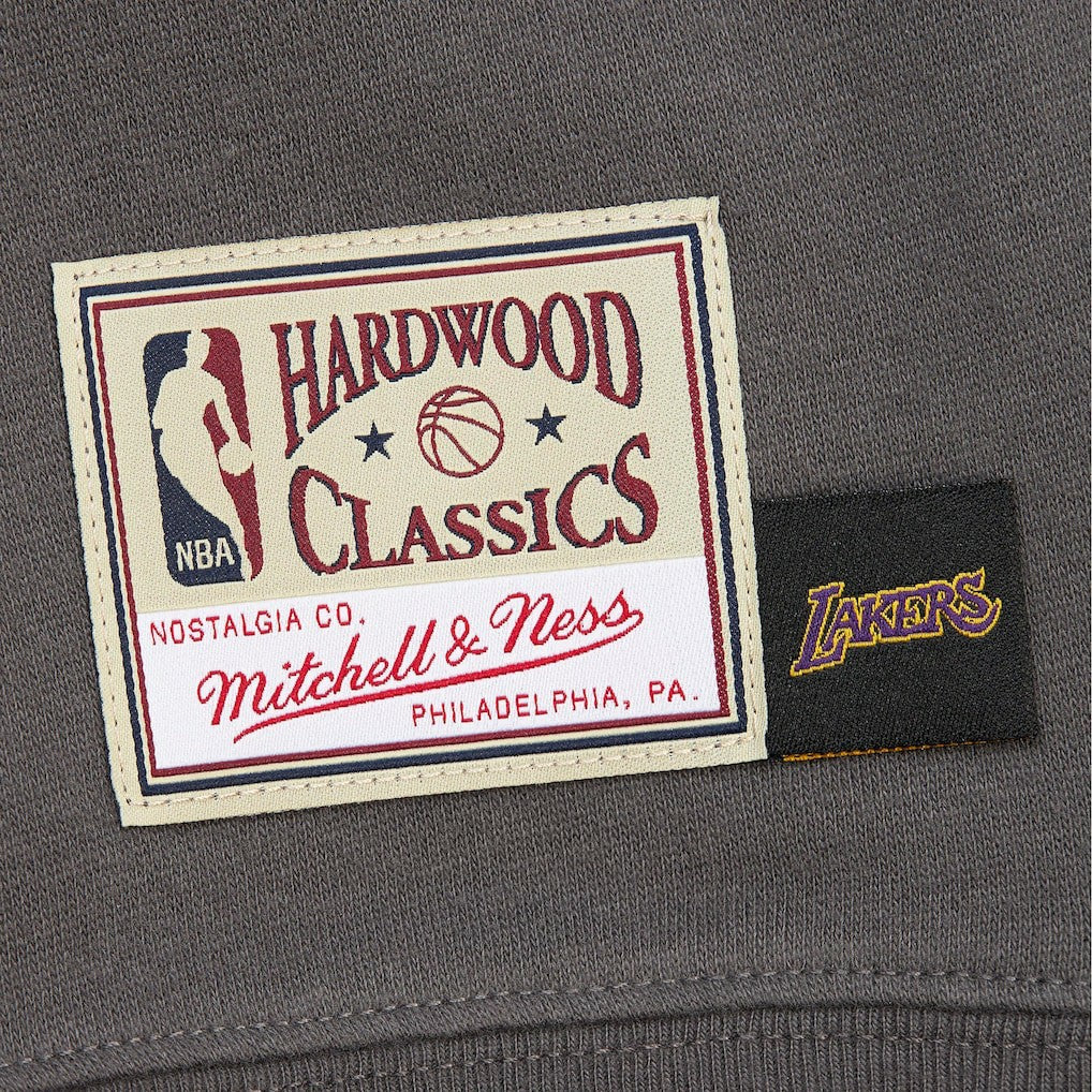 Los Angeles Lakers Women's Hardwood Classics Lightweight Pullover Sweatshirt Charcoal - Mitchell & Ness