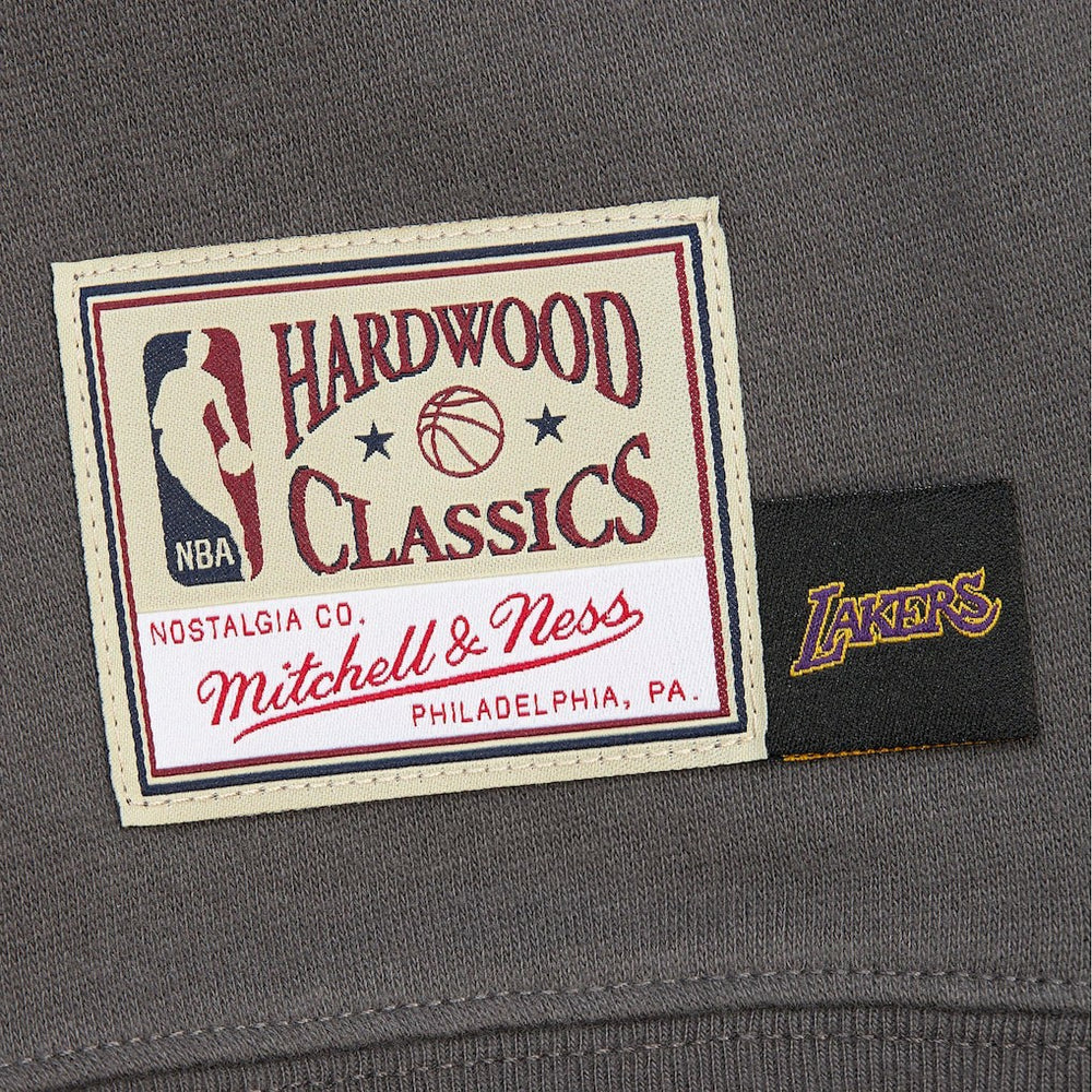 Los Angeles Lakers Women's Hardwood Classics Lightweight Pullover Sweatshirt Charcoal - Mitchell & Ness