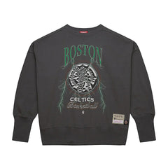 Boston Celtics Women's Hardwood Classics Lightweight Pullover Sweatshirt Charcoal - Mitchell & Ness