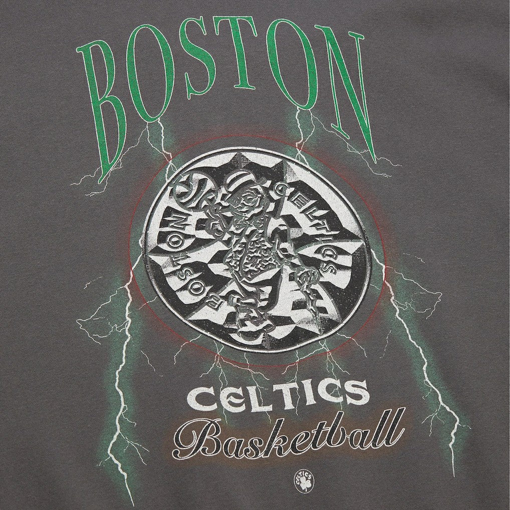 Boston Celtics Women's Hardwood Classics Lightweight Pullover Sweatshirt Charcoal - Mitchell & Ness