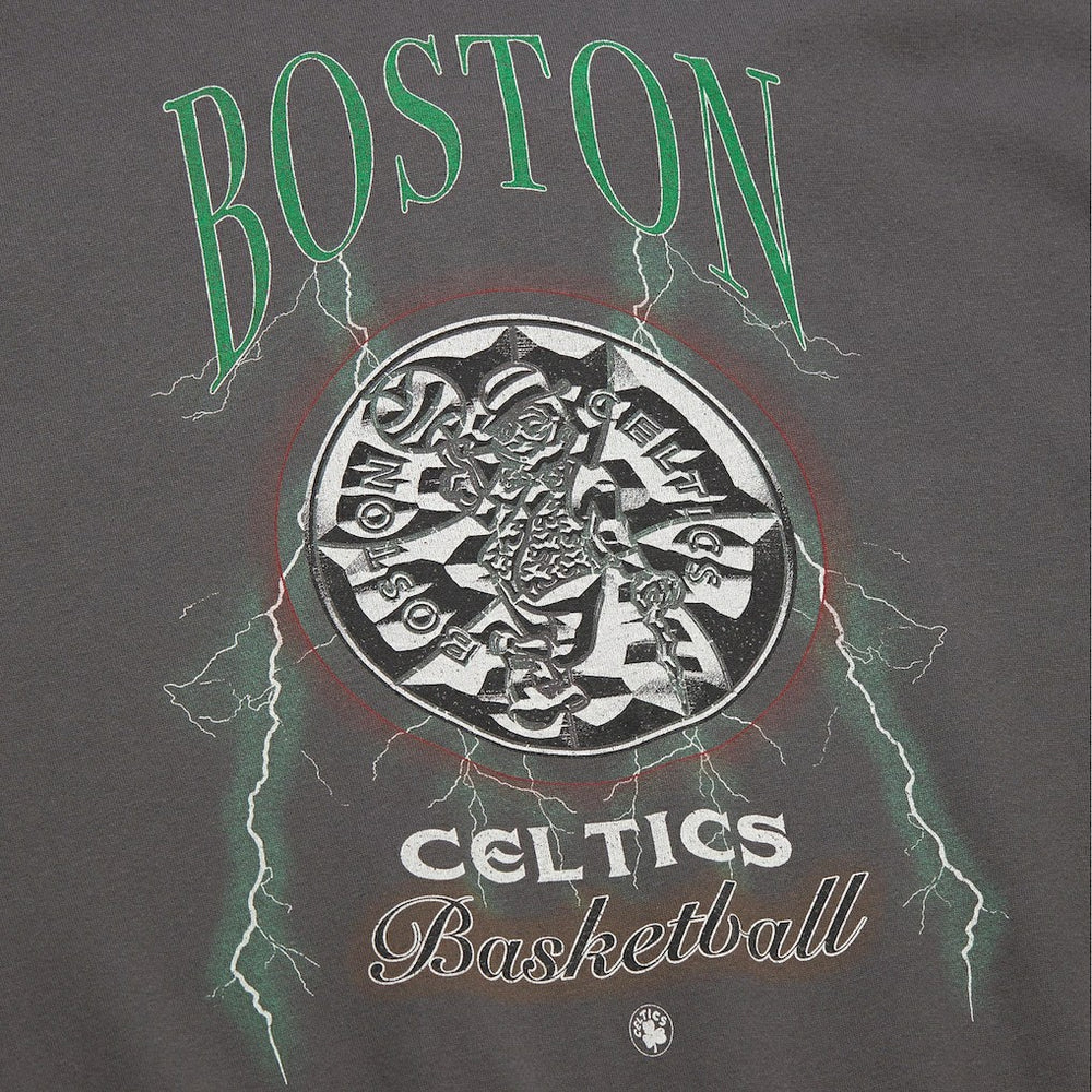 Boston Celtics Women's Hardwood Classics Lightweight Pullover Sweatshirt Charcoal - Mitchell & Ness