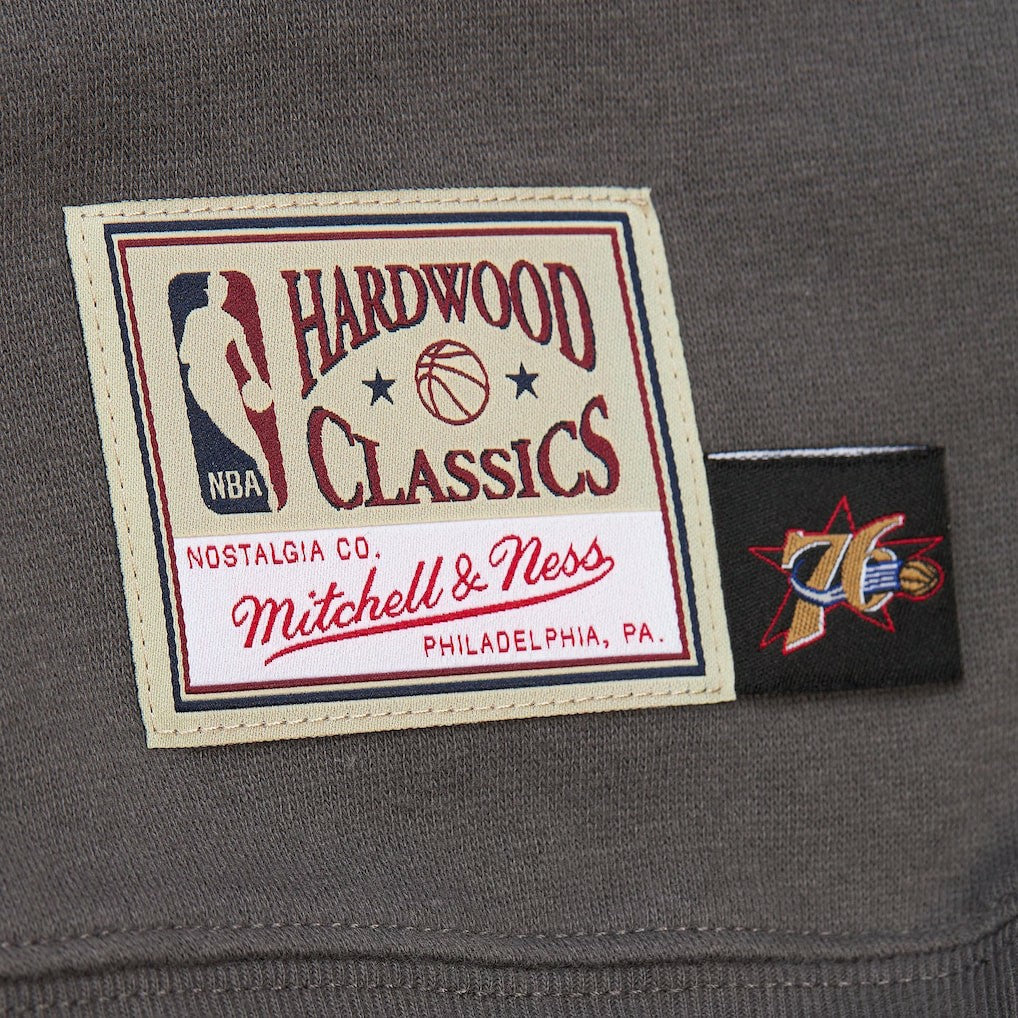 Philadelphia 76ers Women's Hardwood Classics Lightweight Pullover Sweatshirt Charcoal - Mitchell & Ness