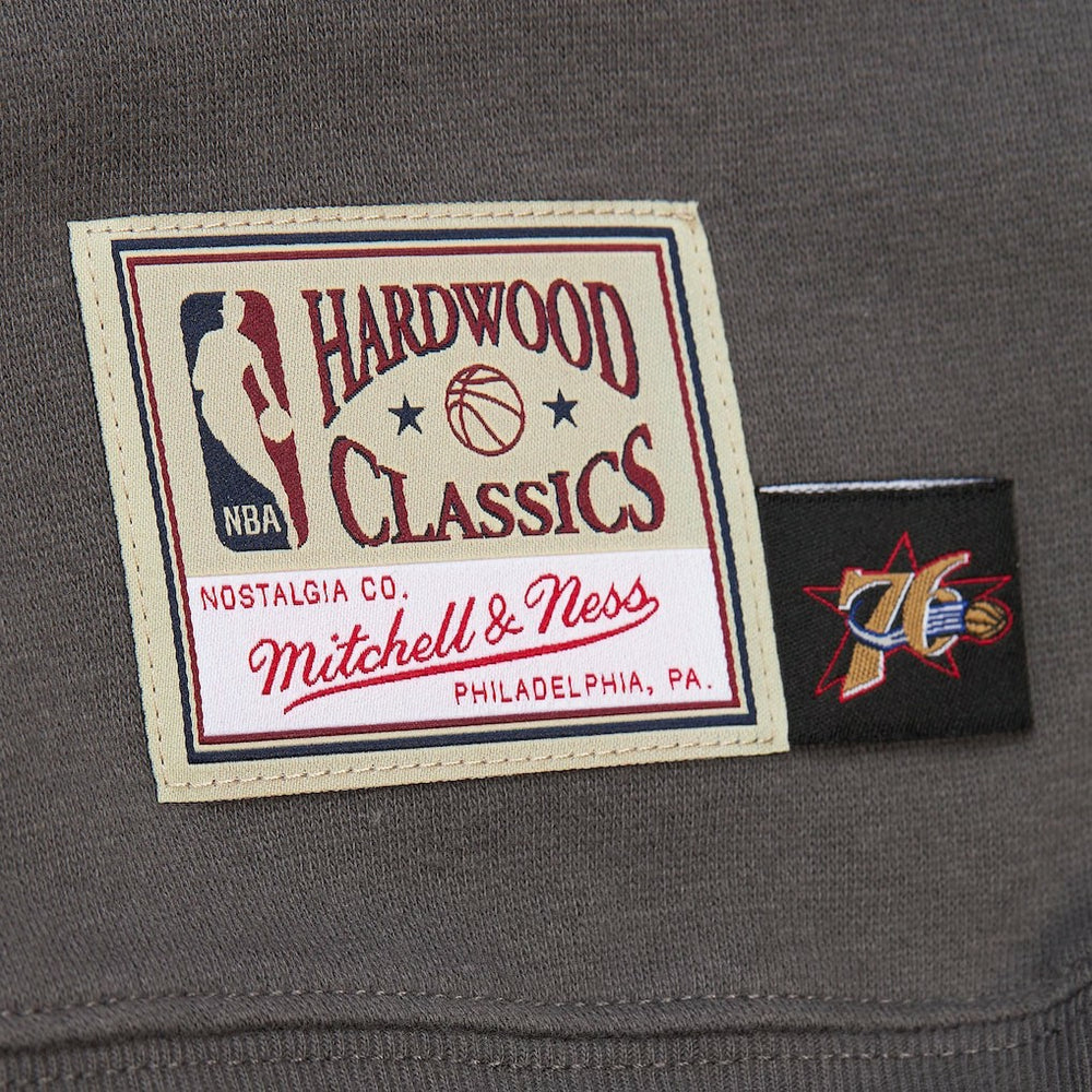 Philadelphia 76ers Women's Hardwood Classics Lightweight Pullover Sweatshirt Charcoal - Mitchell & Ness
