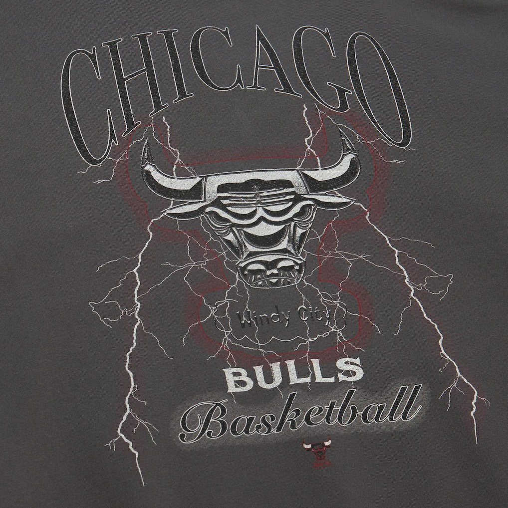 Chicago Bulls Women's Hardwood Classics Lightweight Pullover Sweatshirt Charcoal - Mitchell & Ness