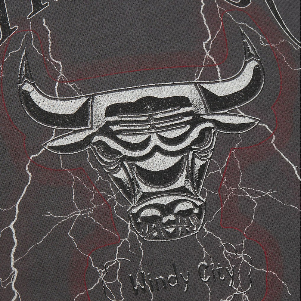Chicago Bulls Women's Hardwood Classics Lightweight Pullover Sweatshirt Charcoal - Mitchell & Ness