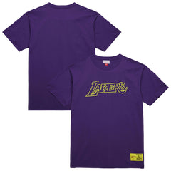 Los Angeles Lakers Hardwood Classics Neon Nights Premium T-Shirt Purple - Mitchell & Ness