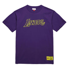 Los Angeles Lakers Hardwood Classics Neon Nights Premium T-Shirt Purple - Mitchell & Ness