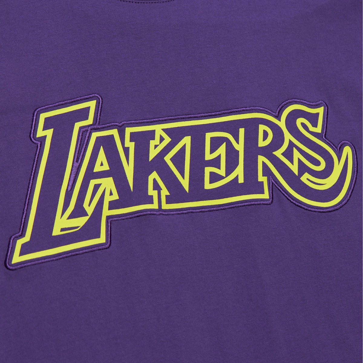 Los Angeles Lakers Hardwood Classics Neon Nights Premium T-Shirt Purple - Mitchell & Ness
