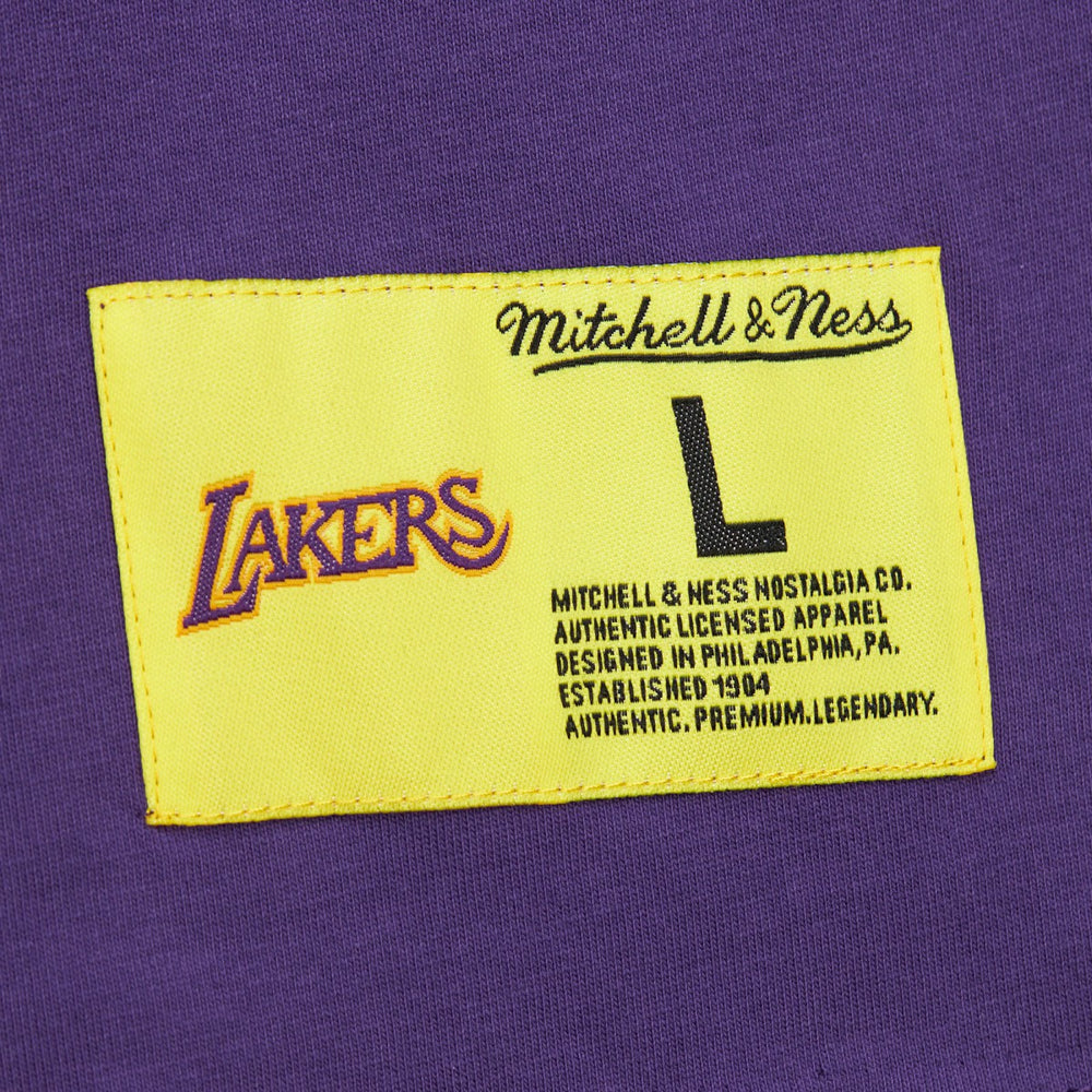 Los Angeles Lakers Hardwood Classics Neon Nights Premium T-Shirt Purple - Mitchell & Ness