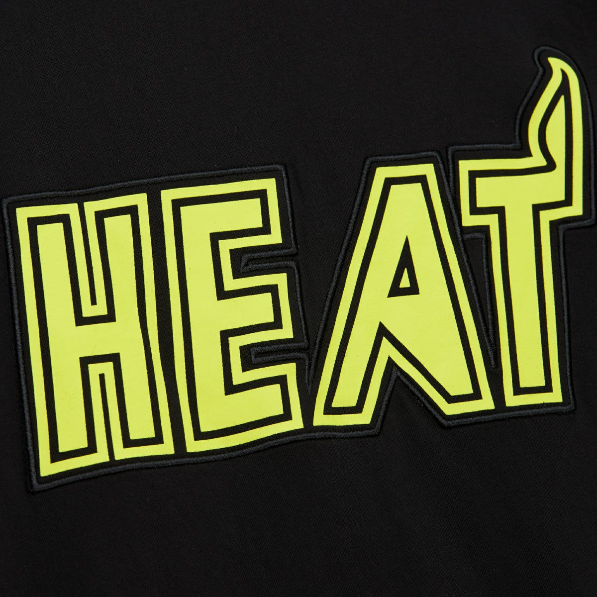 Miami Heat Hardwood Classics Neon Nights Premium T-Shirt Black - Mitchell & Ness