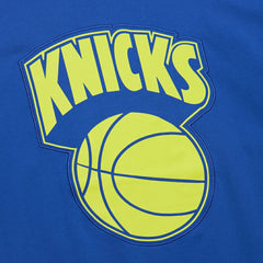 New York Knicks Hardwood Classics Neon Nights Premium T-Shirt Blue - Mitchell & Ness