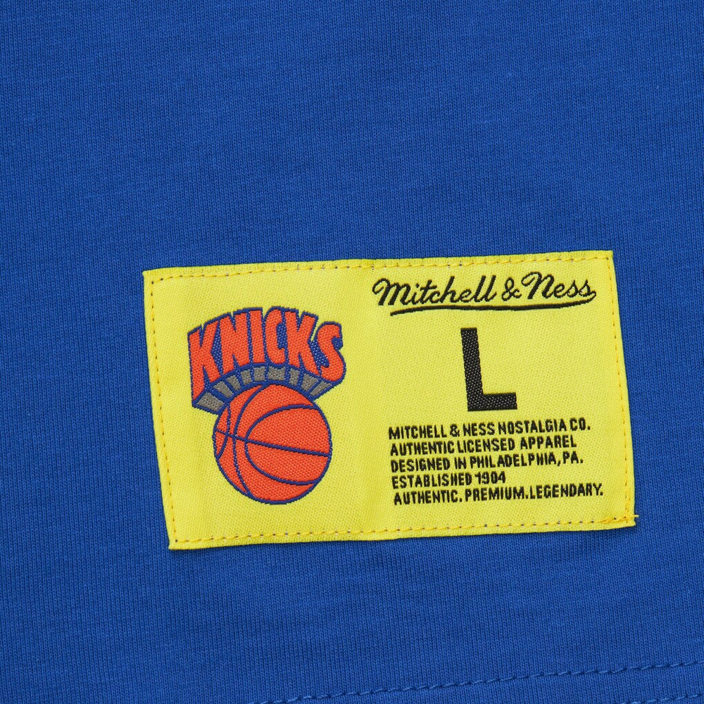 New York Knicks Hardwood Classics Neon Nights Premium T-Shirt Blue - Mitchell & Ness