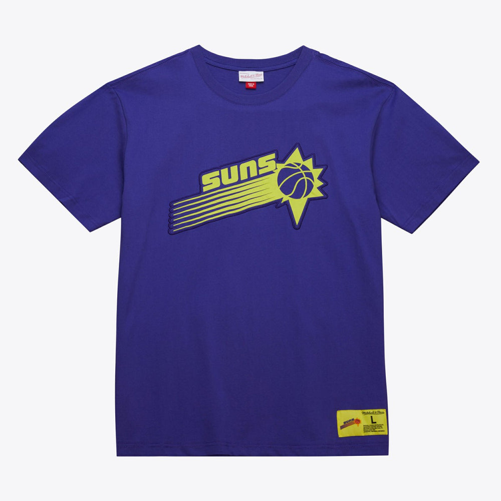 Phoenix Suns Hardwood Classics Neon Nights Premium T-Shirt Purple - Mitchell & Ness
