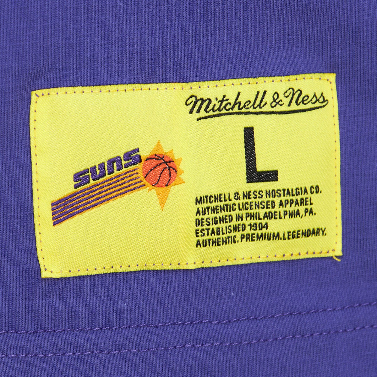 Phoenix Suns Hardwood Classics Neon Nights Premium T-Shirt Purple - Mitchell & Ness