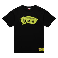 San Antonio Spurs Hardwood Classics Neon Nights Premium T-Shirt Black - Mitchell & Ness