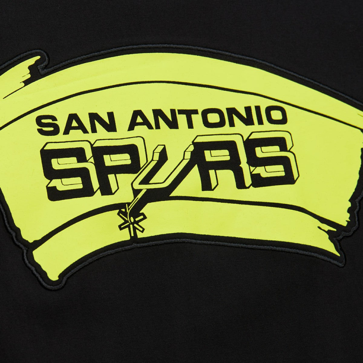 San Antonio Spurs Hardwood Classics Neon Nights Premium T-Shirt Black - Mitchell & Ness